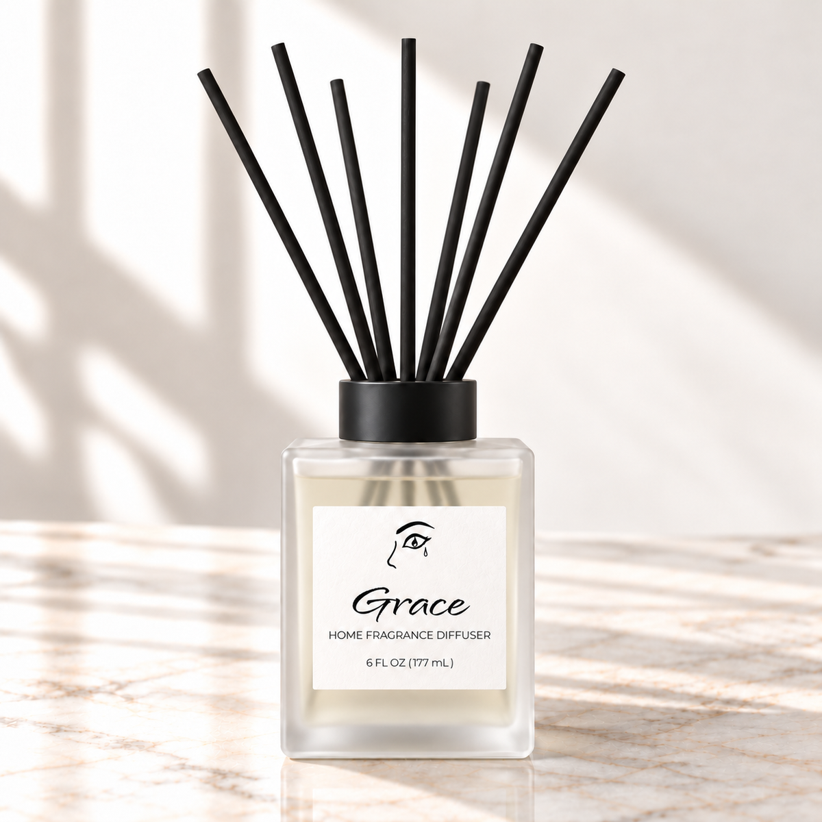Grace home fragrance diffuser with front label