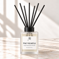 The Remedy white sage and lavender home diffuser with front label