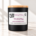 Thankful Signature candle on bright ivory marble tabletop